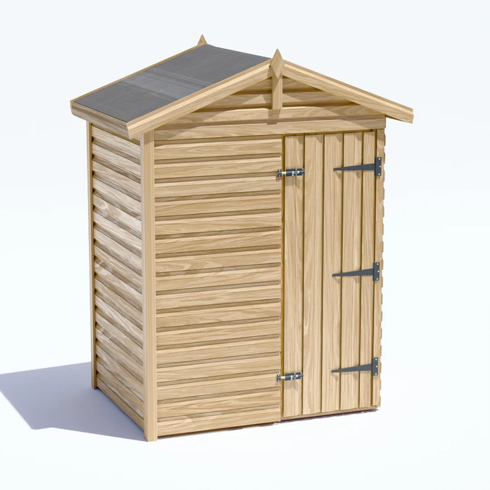 5x4ft Wooden Garden Shed | Windowless | Apex Roof