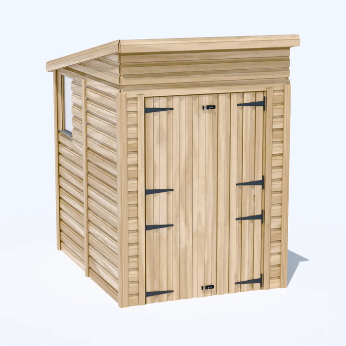 5x6.5ft Wooden Garden Shed | Windowed | Pent Roof
