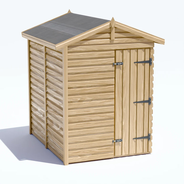 5x6.5ft Wooden Garden Shed | Windowless | Apex Roof