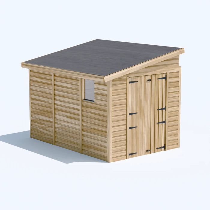 6.5x10ft Wooden Garden Shed | Windowed | Pent Roof