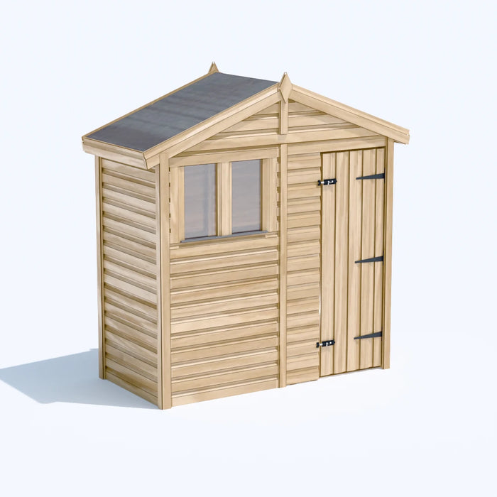 6.5x3ft Wooden Garden Shed | Windowed | Apex Roof