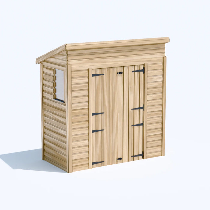 6.5x3ft Wooden Garden Shed | Windowed | Pent roof