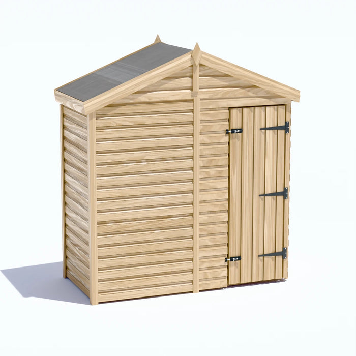 6.5x3ft Wooden Garden Shed | Windowless | Apex Roof
