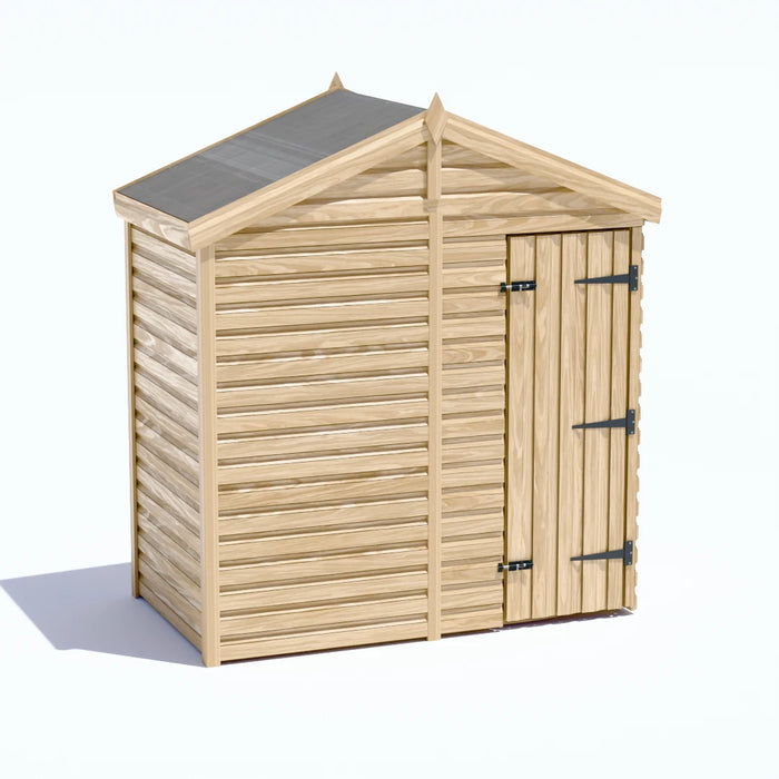 6.5x4ft Wooden Garden Shed | Windowless | Apex Roof