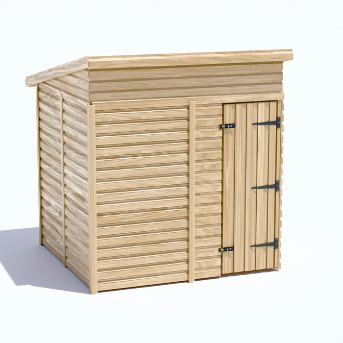 6.5x6.5ft Wooden Garden Shed | Windowless | Pent Roof