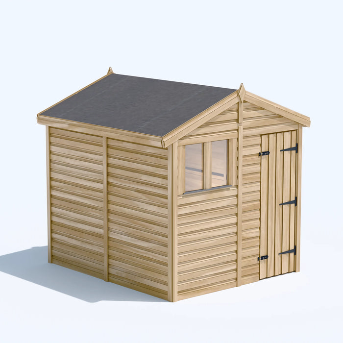 6.5x8ft Wooden Garden Shed | Windowed | Apex Roof