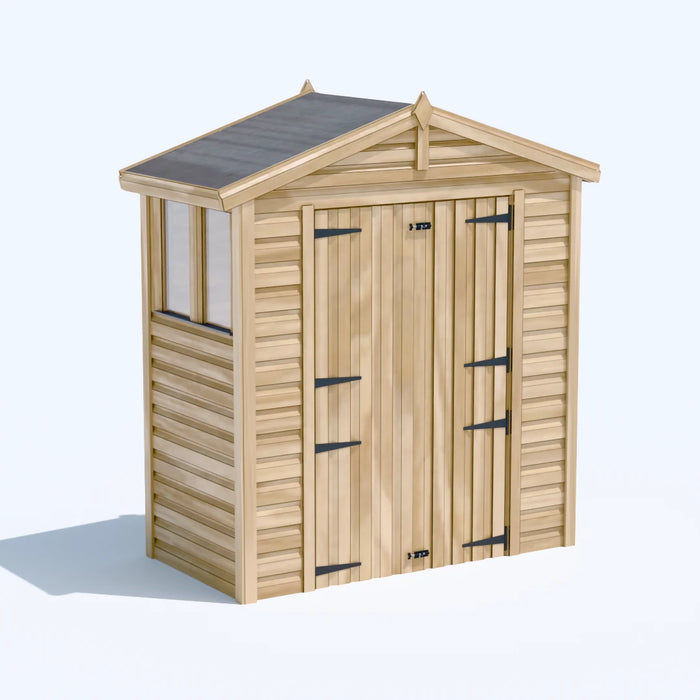 6x3ft Wooden Garden Shed | Windowed | Apex Roof