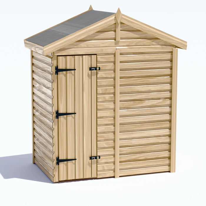6x4ft Wooden Garden Shed | Windowless | Apex Roof