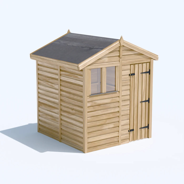 6x6.5ft Wooden Garden Shed | Windowed | Apex Roof