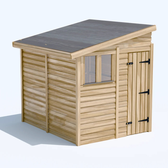 6x8ft Wooden Garden Shed | Windowed | Pent Roof