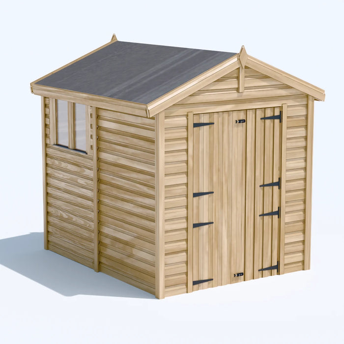 6x8ft Wooden Garden Shed | Windowed | Apex Roof