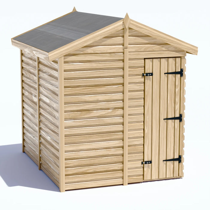 6x8ft Wooden Garden Shed | Windowless | Apex Roof