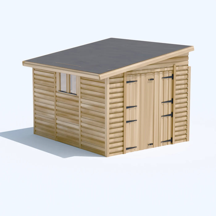 8x10ft Wooden Garden Shed | Windowed | Pent Roof