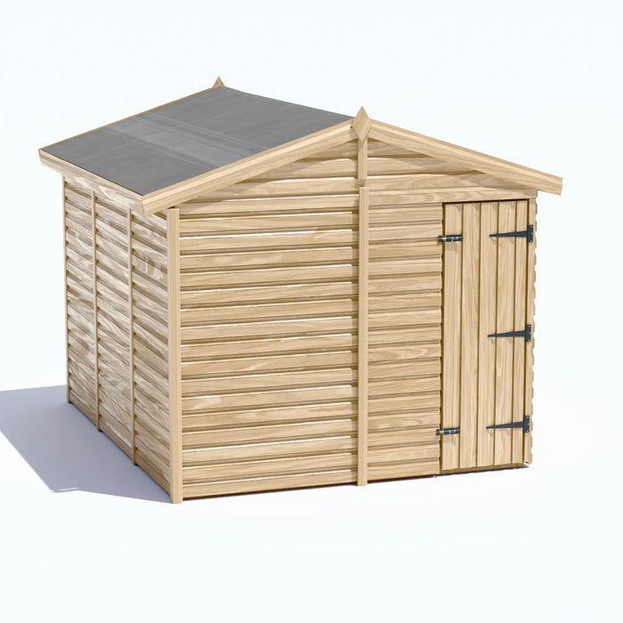8x10ft Wooden Garden Shed | Windowless | Apex Roof