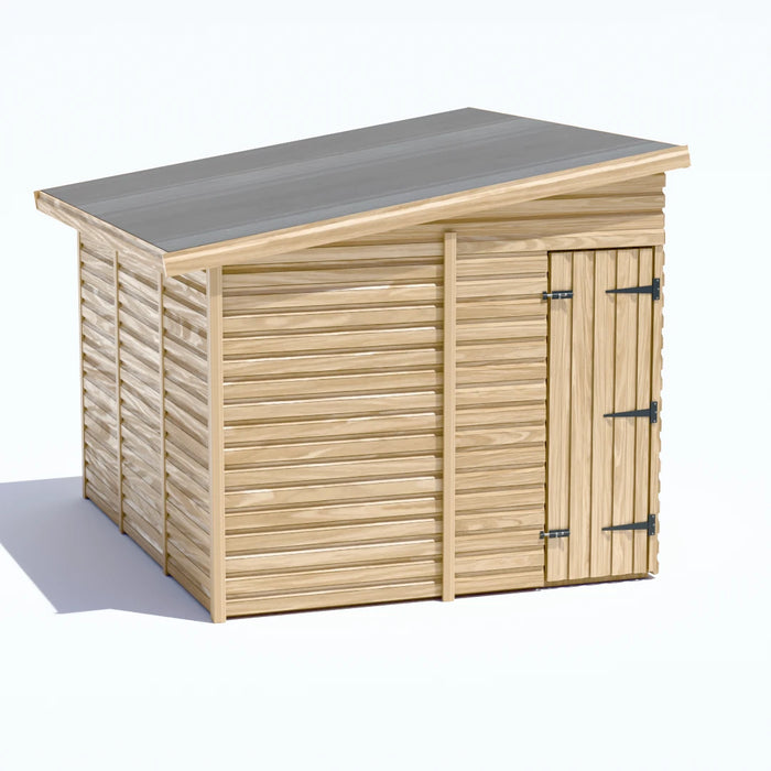 8x10ft Wooden Garden Shed | Windowless | Pent Roof