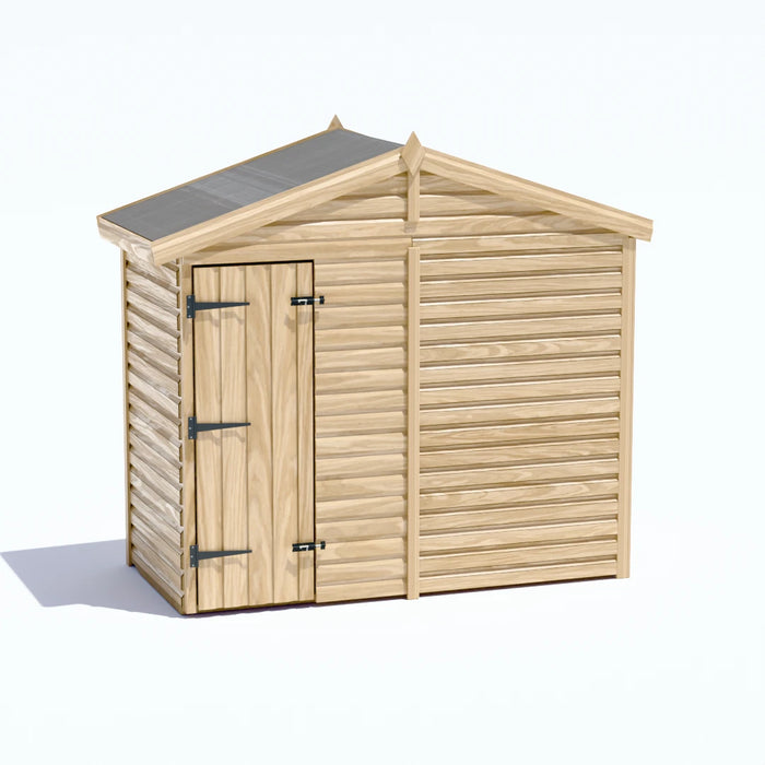 8x4ft Wooden Garden Shed | Windowless | Apex Roof