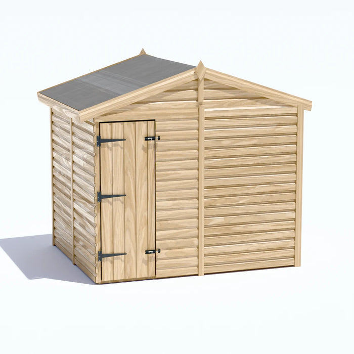 8x6.5ft Wooden Garden Shed | Windowless | Apex Roof