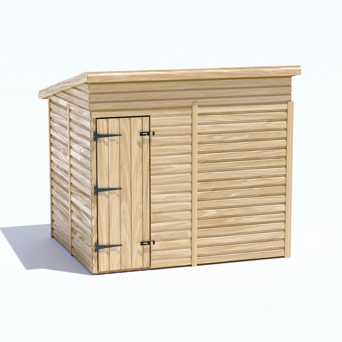 8x6.5ft Wooden Garden Shed | Windowless | Pent Roof