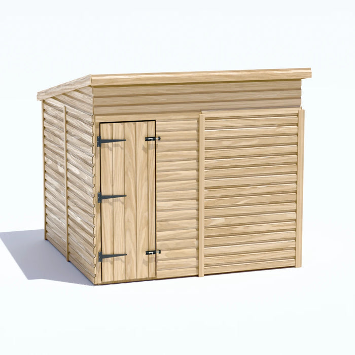 8x8ft Wooden Garden Shed | Windowless | Pent Roof