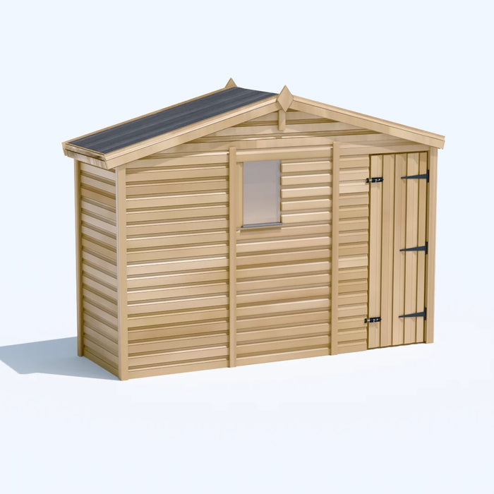 10x3ft Wooden Garden Shed | Windowed | Apex Roof