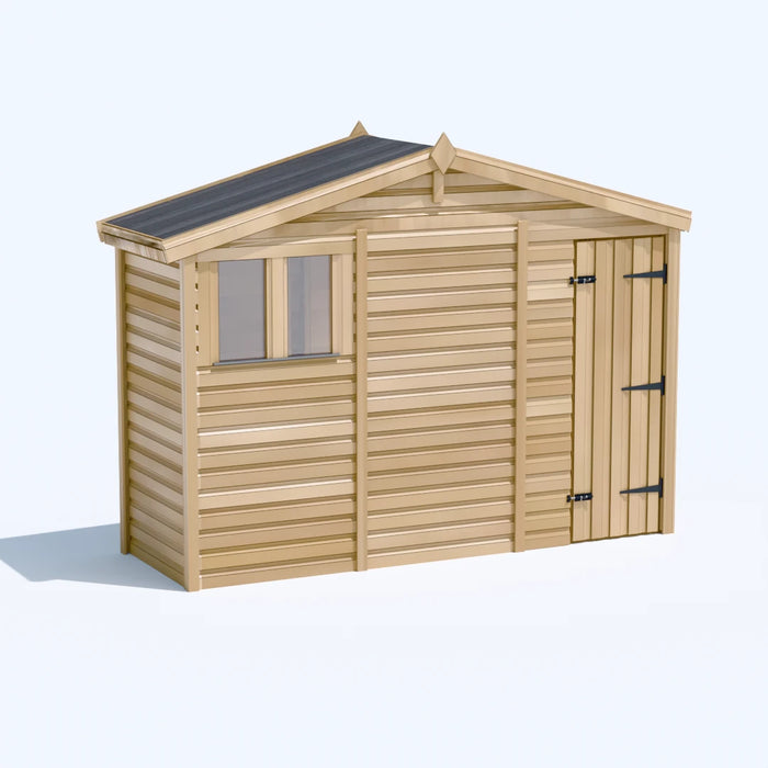 10x3ft Wooden Garden Shed | Windowed | Apex Roof