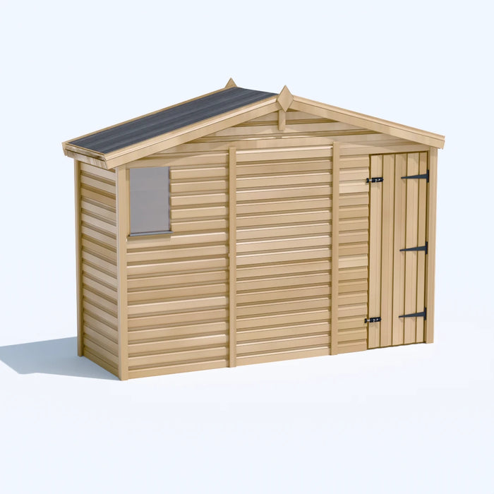 10x3ft Wooden Garden Shed | Windowed | Apex Roof