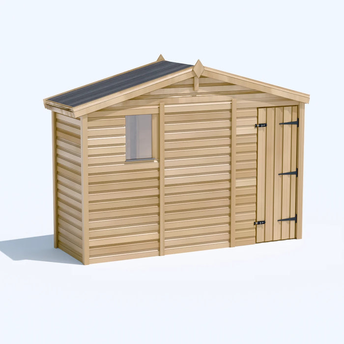 10x3ft Wooden Garden Shed | Windowed | Apex Roof
