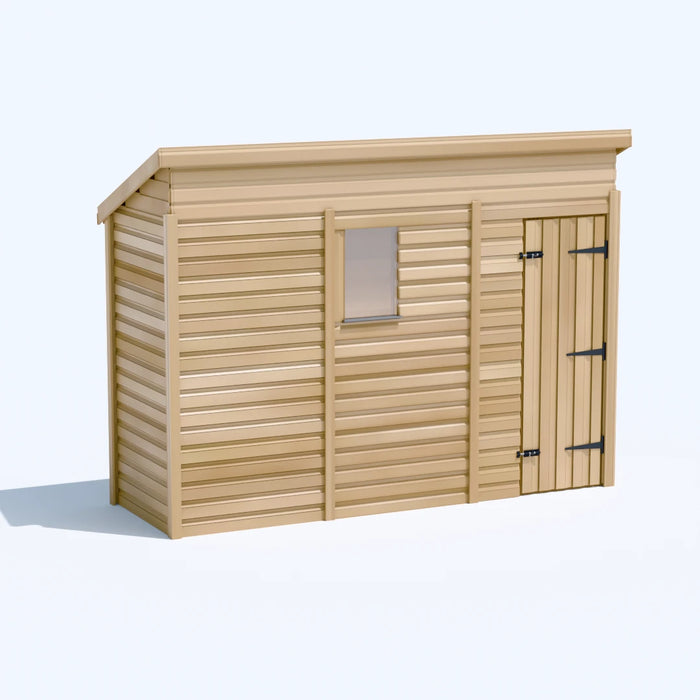 10x3ft Wooden Garden Shed | Windowed | Pent Roof