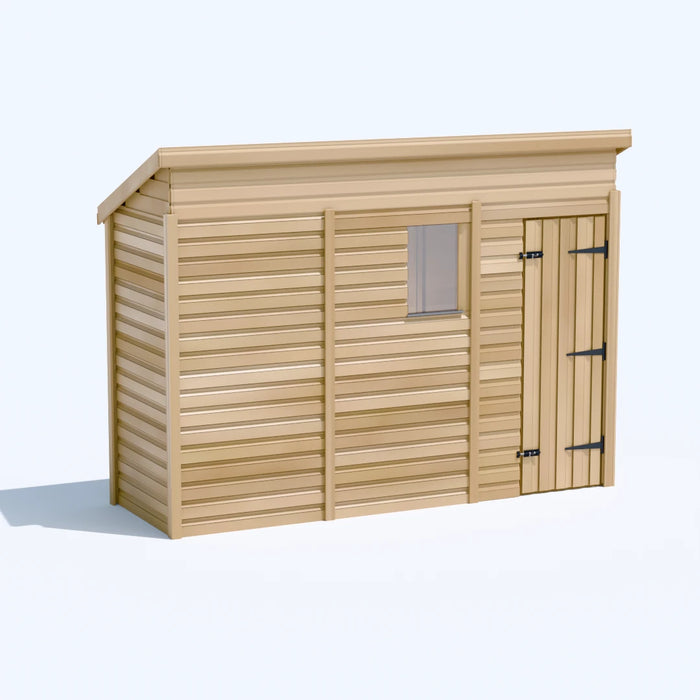 10x3ft Wooden Garden Shed | Windowed | Pent Roof
