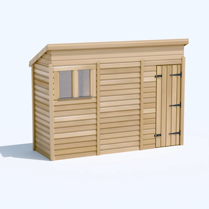 10x3ft Wooden Garden Shed | Windowed | Pent Roof
