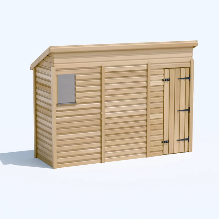 10x3ft Wooden Garden Shed | Windowed | Pent Roof