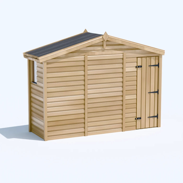 10x3ft Wooden Garden Shed | Windowed | Apex Roof