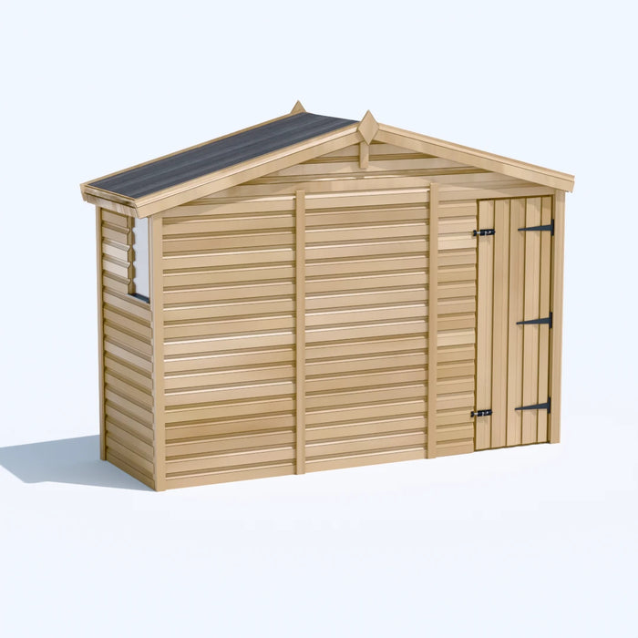10x3ft Wooden Garden Shed | Windowed | Apex Roof