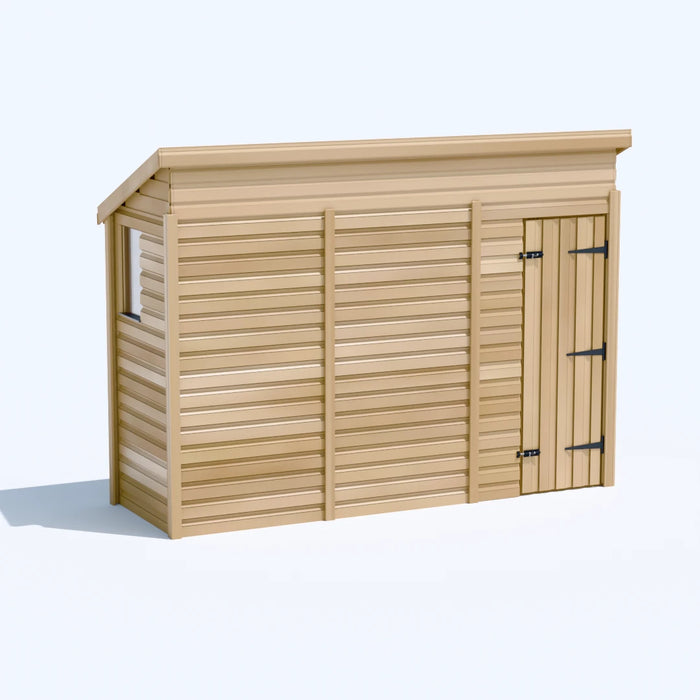 10x3ft Wooden Garden Shed | Windowed | Pent Roof