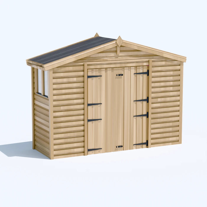 10x3ft Wooden Garden Shed | Windowed | Apex Roof