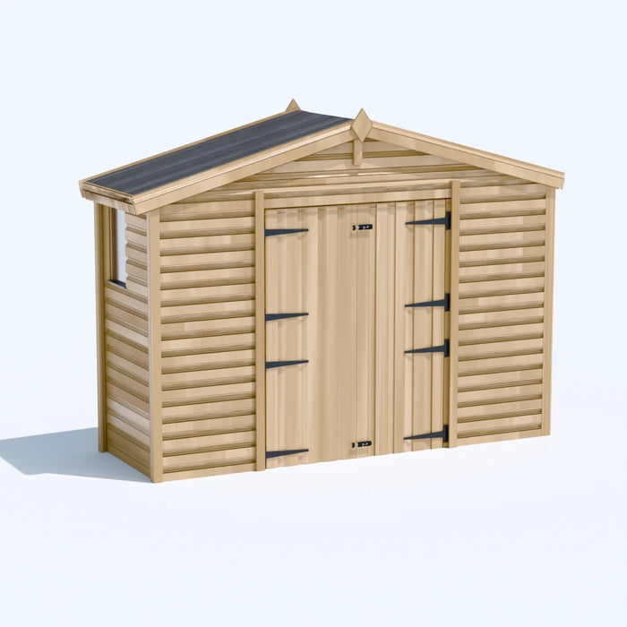 10x3ft Wooden Garden Shed | Windowed | Apex Roof