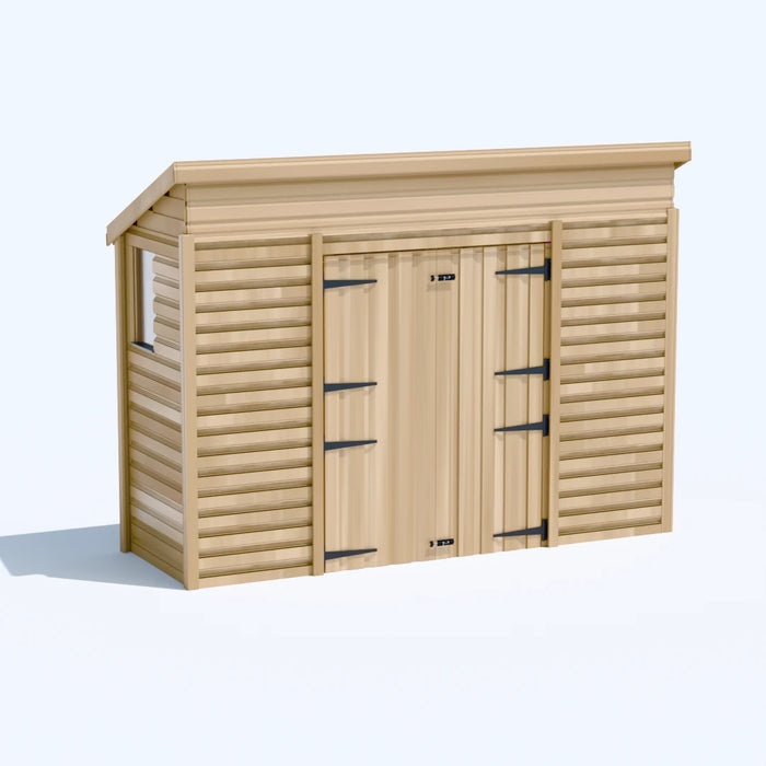 10x3ft Wooden Garden Shed | Windowed | Pent Roof