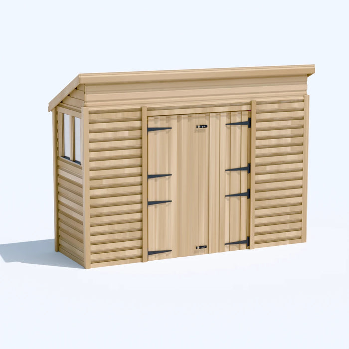 10x3ft Wooden Garden Shed | Windowed | Pent Roof