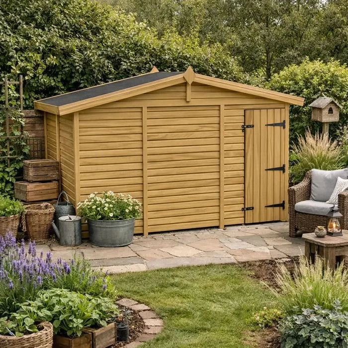 10x3ft Wooden Garden Shed | Windowless | Apex Roof
