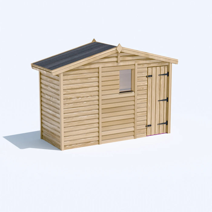 10x4ft Wooden Garden Shed | Windowed | Apex Roof