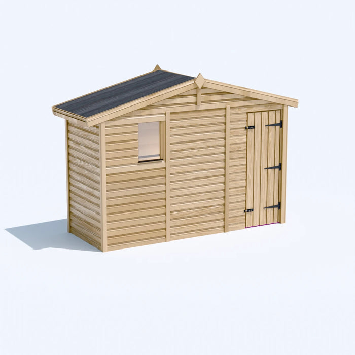 10x4ft Wooden Garden Shed | Windowed | Apex Roof