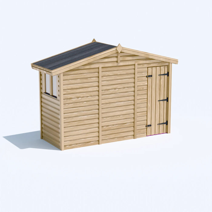 10x4ft Wooden Garden Shed | Windowed | Apex Roof