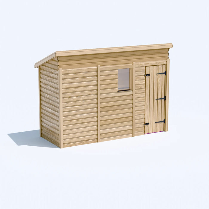 10x4ft Wooden Garden Shed | Windowed | Pent Roof