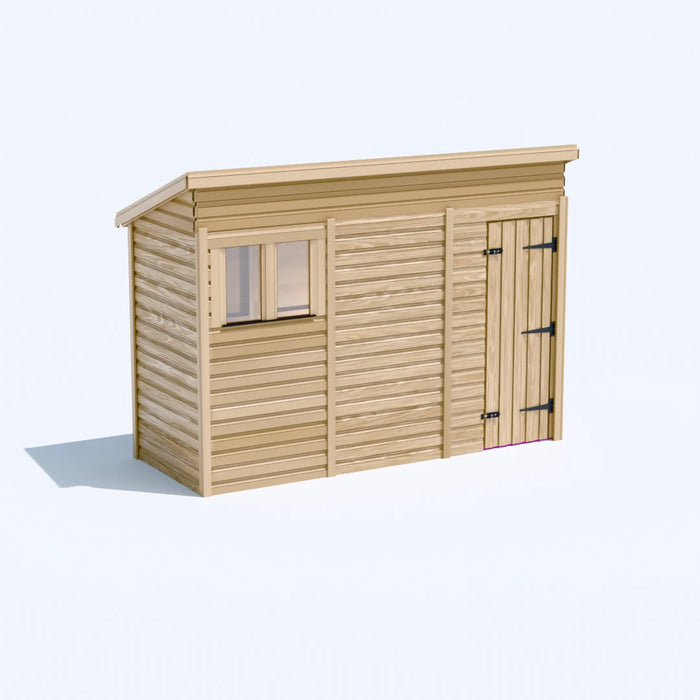 10x4ft Wooden Garden Shed | Windowed | Pent Roof