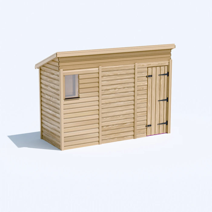 10x4ft Wooden Garden Shed | Windowed | Pent Roof