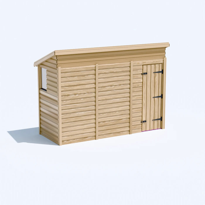 10x4ft Wooden Garden Shed | Windowed | Pent Roof