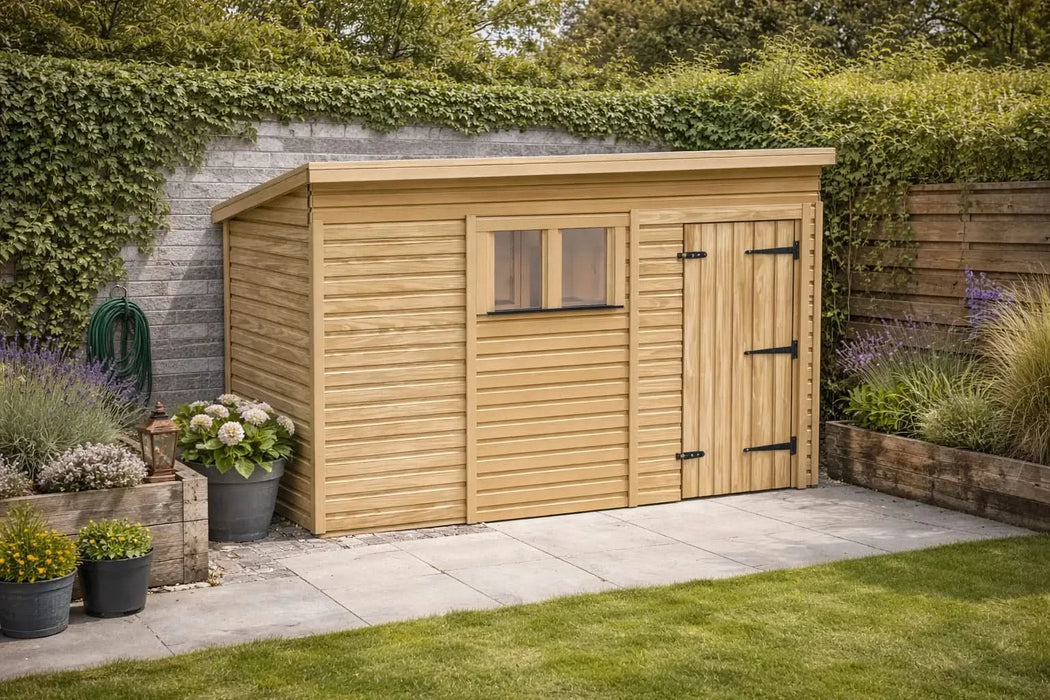 10x4ft Wooden Garden Shed | Windowed | Pent Roof