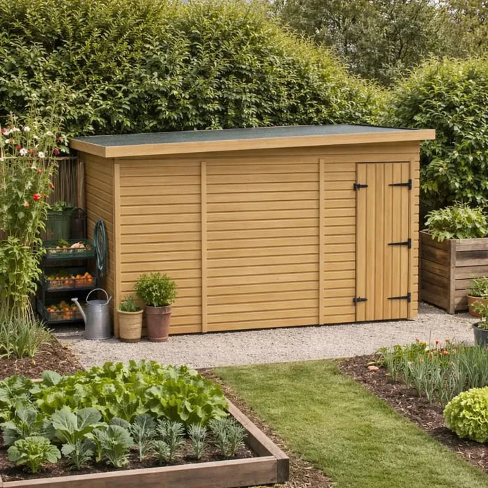 10x3ft Wooden Garden Shed | Windowless | Pent Roof