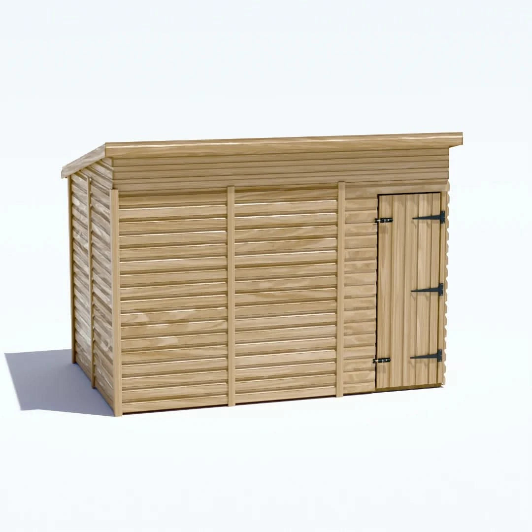 10x6.5ft Wooden Garden Shed | Windowless | Pent Roof — Eden Sheds