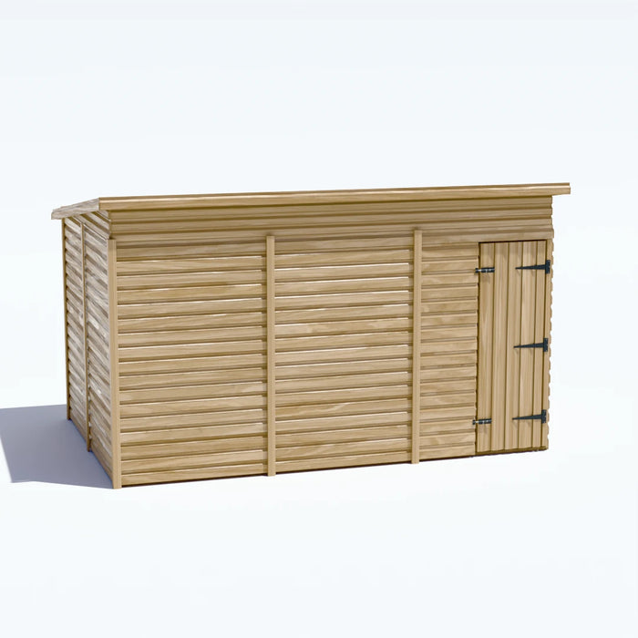 12x8ft Wooden Garden Shed | Windowless | Pent Roof